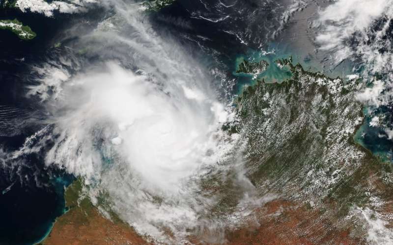 VIIRS satellite instrument gets 2 views of Tropical Cyclone Marcus