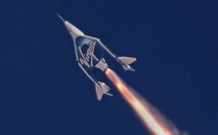 Virgin Galactic performs the second test of VSS Unity, reaching Mach 1.9