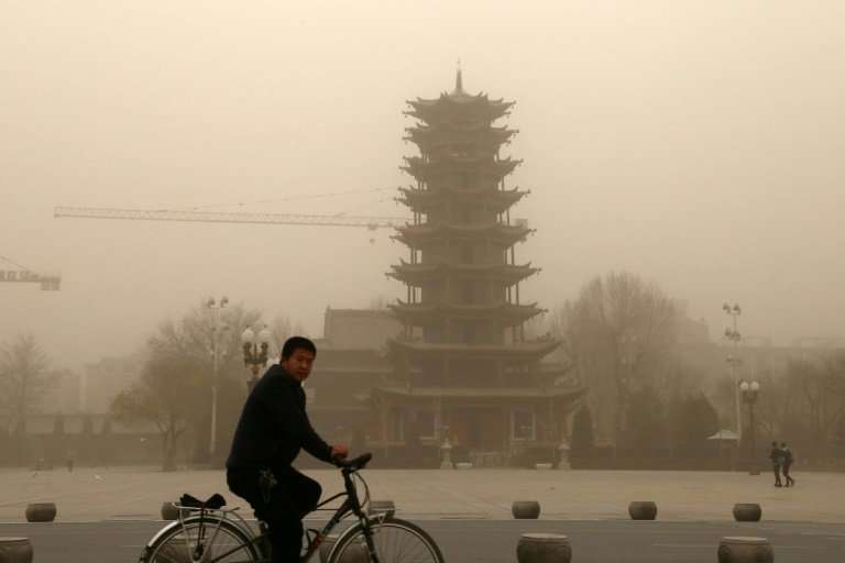 Visibility went below 100 metres (328 feet) in parts of Zhangye City in Gansu province