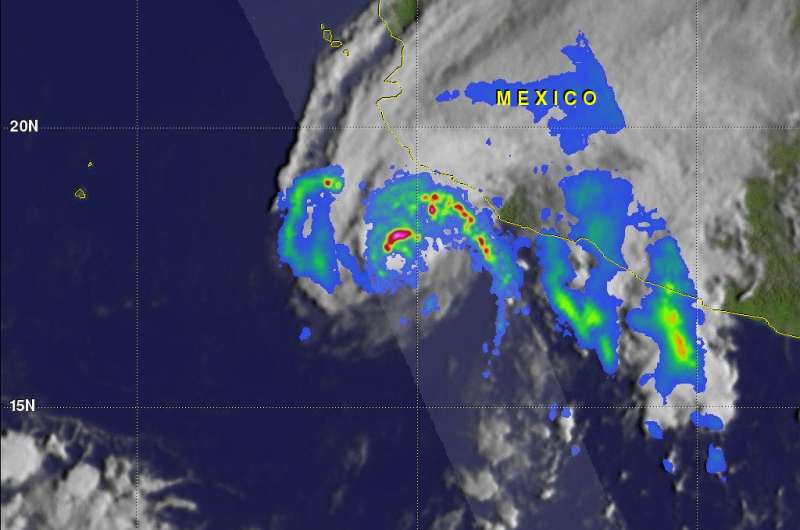 Weakening Tropical Storm Xavier observed By NASA
