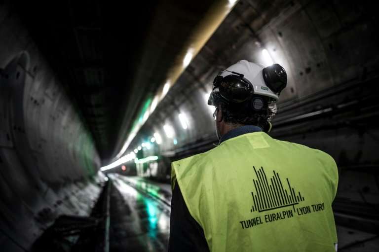 When finished, the tunnel on the Lyon-Turin train line is expected to stretch for nearly 60 kilometres across the French-Italian