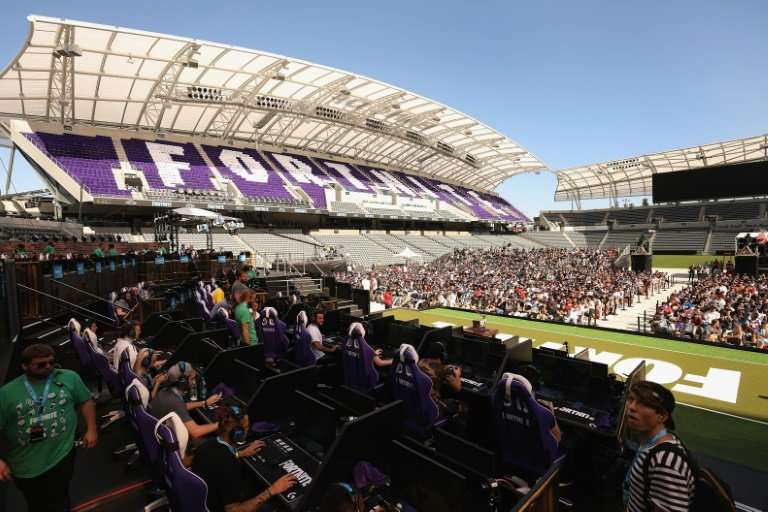 Yes, Fortnite game tournements fill stadiums, such as this one in Los Angeles earlier this year
