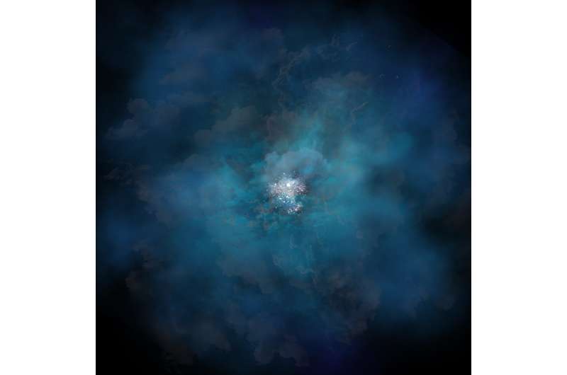 Young galaxy's halo offers clues to its growth and evolution