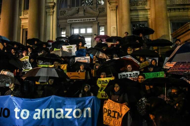 Amazon dropped its plans for a new headquarters in New York City following a series of protests including this one on November 2