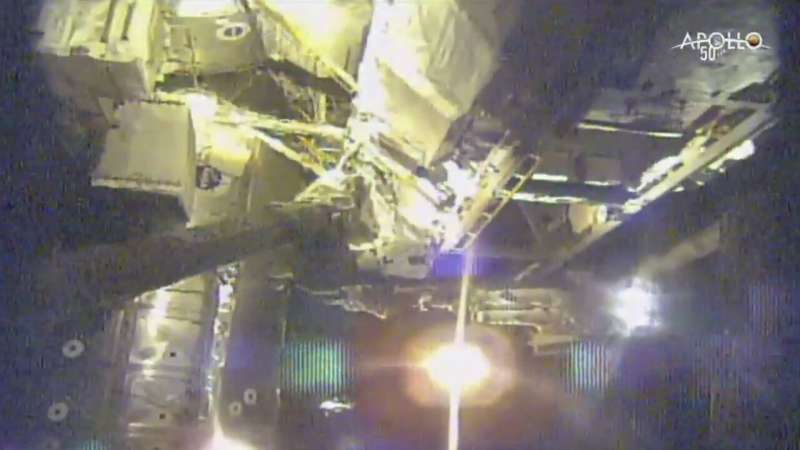 Astronauts start spacewalk series to fix cosmic ray detector