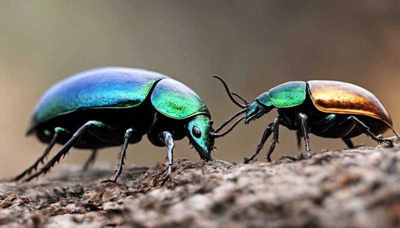 Belligerent beetles show that fighting for mates could help animals survive habitat loss