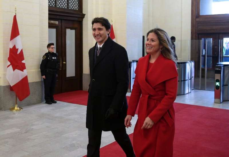 Canada's Prime Minister Justin Trudeau, pictured arriving at the Senate with his wife Sophie Gregorie, called during the 2019 el