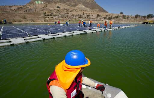 Chile tests floating solar panels to power mine, save water