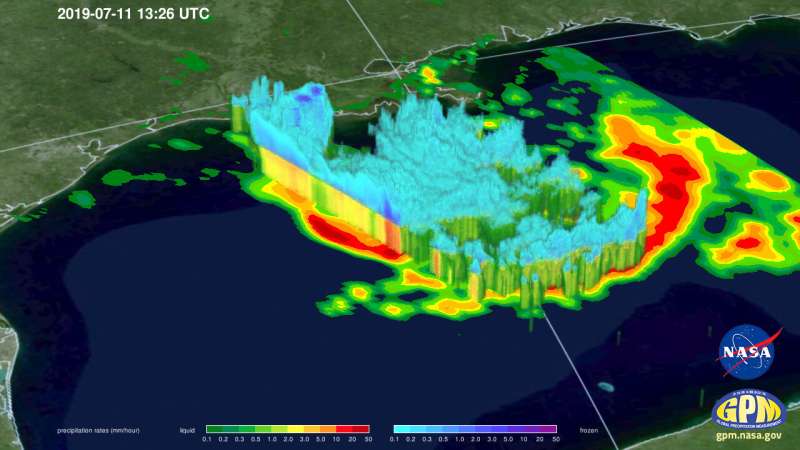 GPM satellite provides a 3D look at Tropical Storm Barry