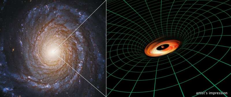 Hubble discovers mysterious black hole disc