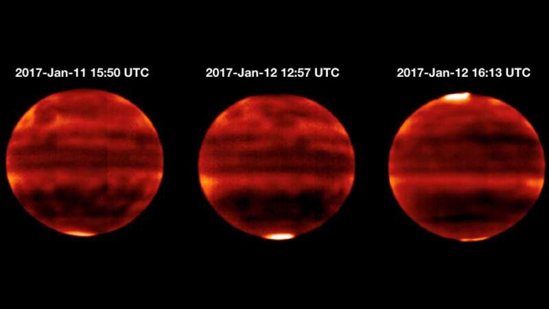 Jupiter's atmosphere heats up under solar wind