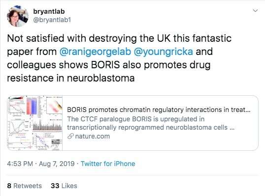 Meet BORIS: Possible new culprit in drug-resistant cancer