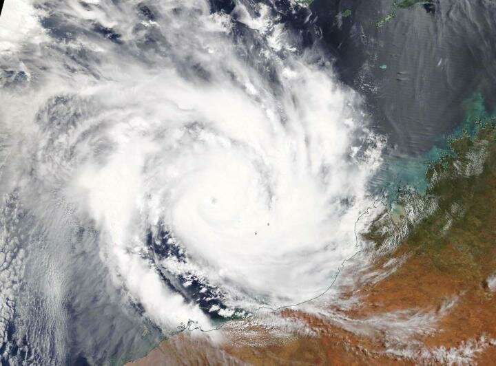 NASA sees Tropical Cyclone Veronica affecting Australia's Pilbara Coast