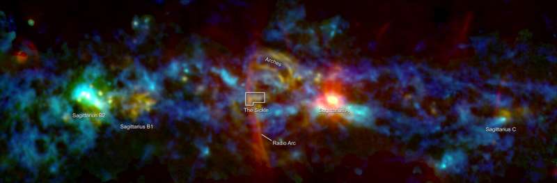 NASA's GISMO instrument maps inner Milky Way, sees cosmic 'candy cane'