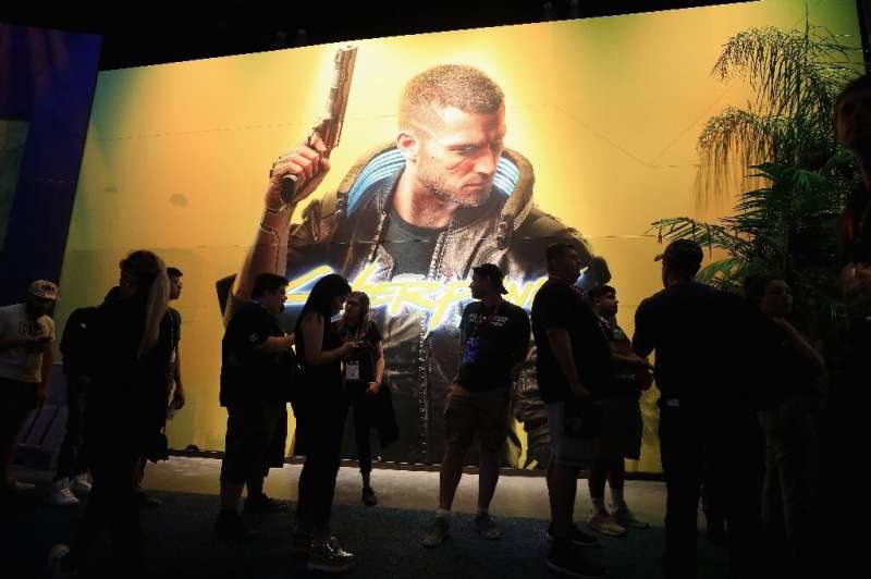 &quot;Cyberpunk 2077,&quot; whose exhibit during the E3 Video Game Convention is seen here, is among the games coming to Google 