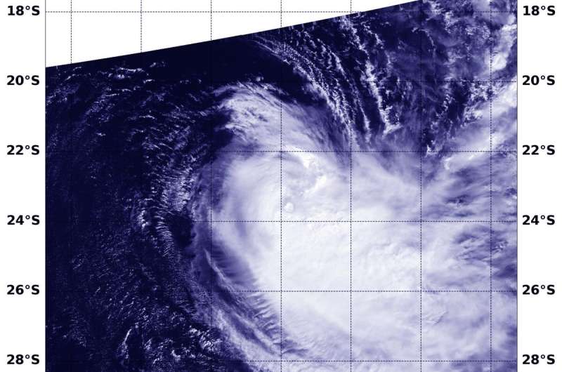 Satellite finds Tropical Cyclone Joaninha slammed by wind shear