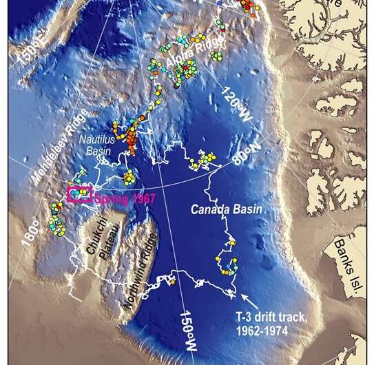 Ten years of icy data show the flow of heat from the arctic seafloor