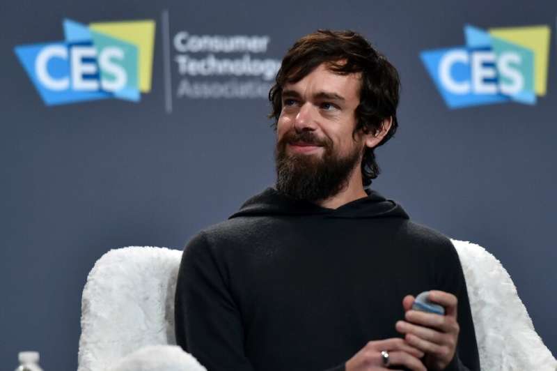 The account Twitter CEO Jack Dorsey, seen at a January 2019 event, was compromised by hackers who sent out a series of offensive