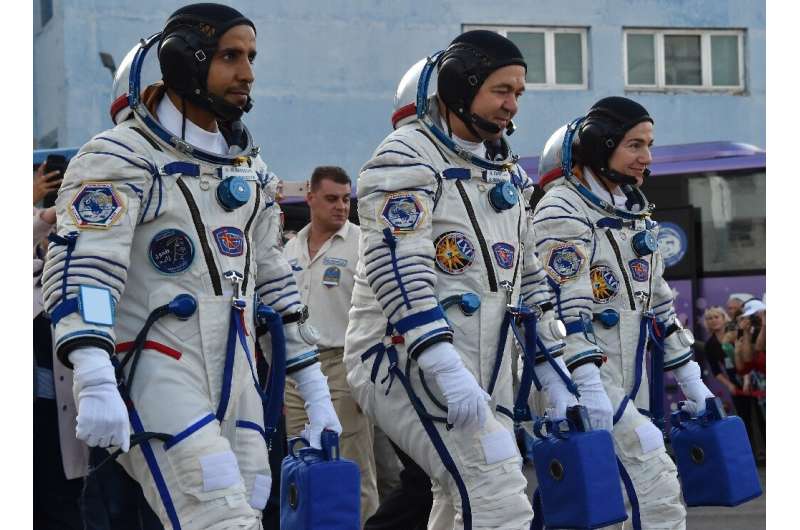 UAE astronaut Hazzaa al-Mansoori, Russian cosmonaut Oleg Skripochka and US astronaut Jessica Meir headed to the ISS in September