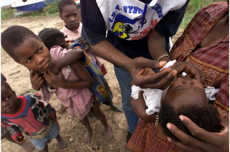 UN says 1st local polio case found in Zambia since 1995