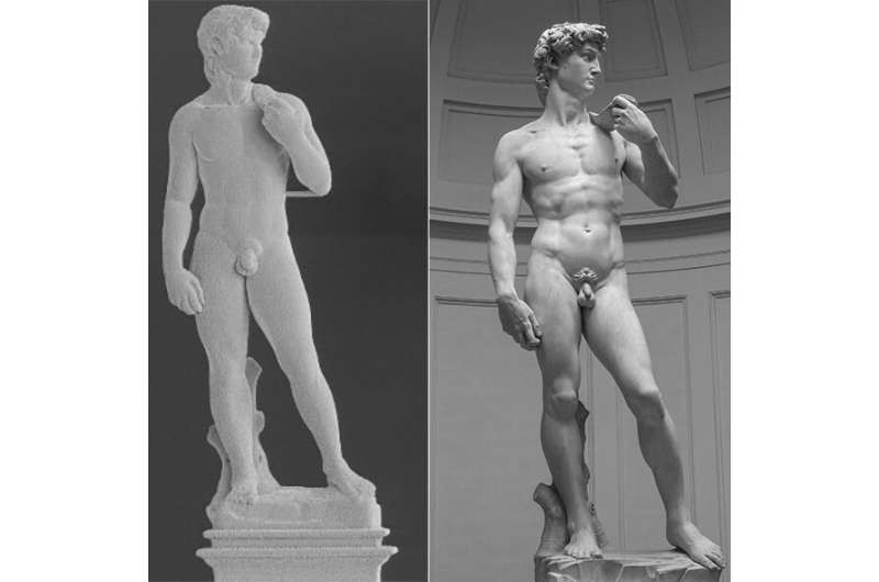 Using innovative 3-D printing method, researchers reproduce Michelangelo's David