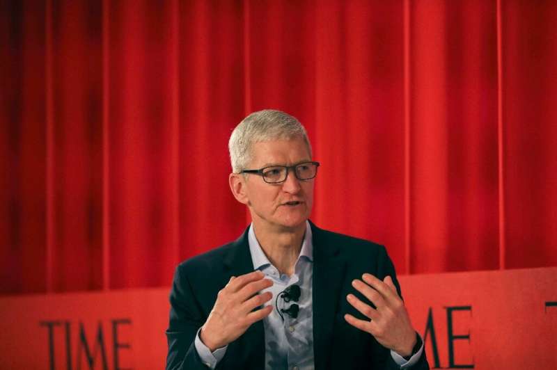Apple CEO Tim Cook said he remained upbeat on China, despite weaker sales in recent quarters in the region