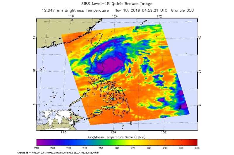 NASA finds heavy rain potential in typhoon Kalmaegi