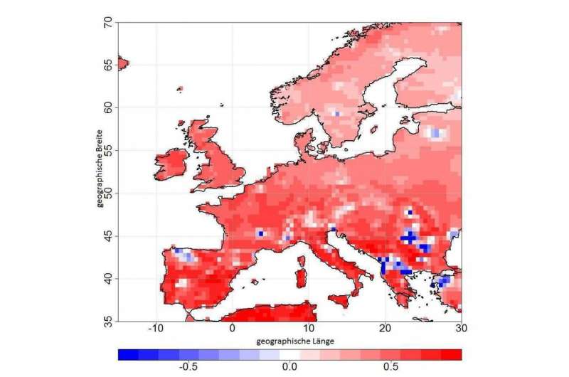 Climate change: Steep warming curve for Europe