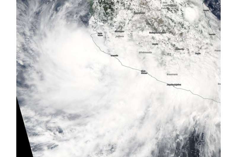 NASA finds tropical storm Narda bringing heavy rainfall to western Mexico