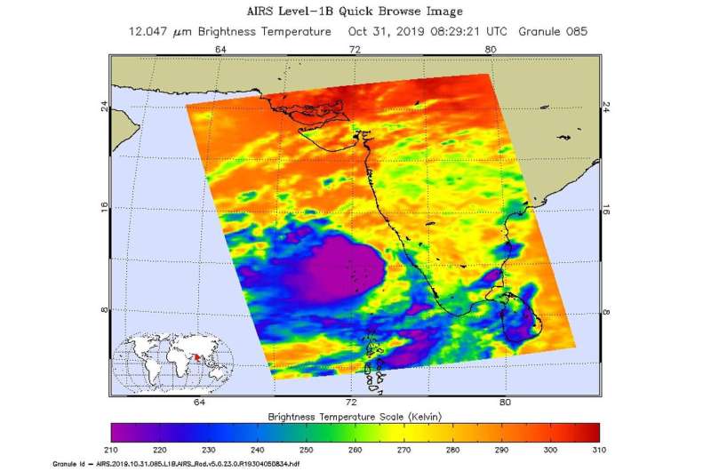 NASA finds Tropical Storm Maha's heavy rain potential over Lakshadweep
