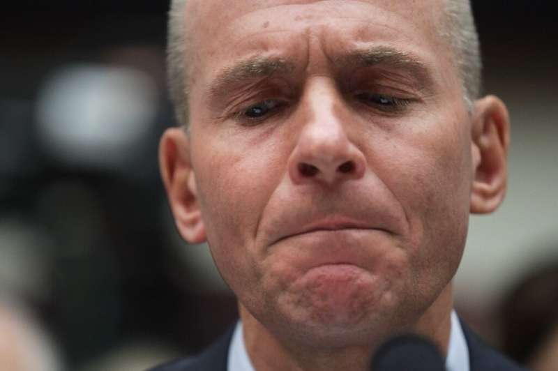 Dennis Muilenburg, president and CEO of the Boeing Company, faced lawmakers' calls to resign