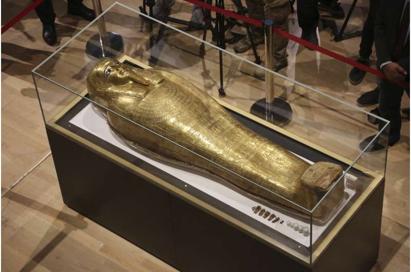 Egypt displays looted coffin returned from New York's Met