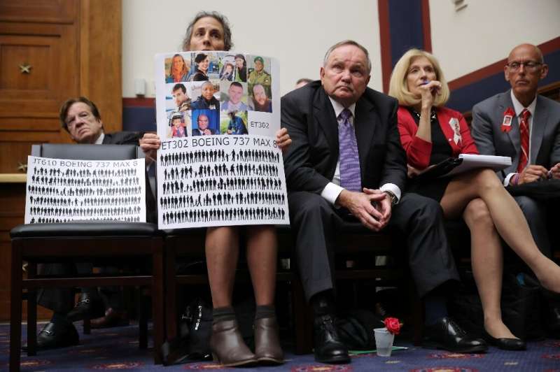 Family members of victims in two fatal Boeing 737 MAX crashes appeared at a congressional hearing in May
