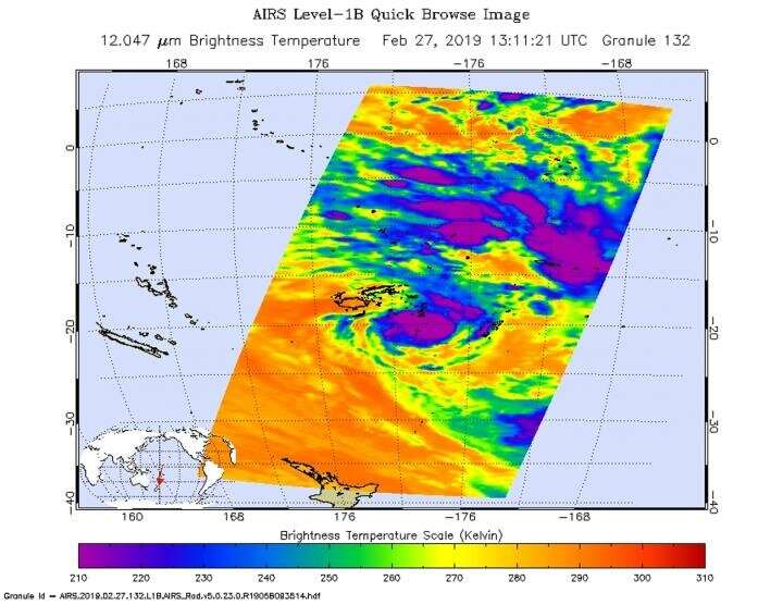 NASA catches Tropical Cyclone Pola near Fiji