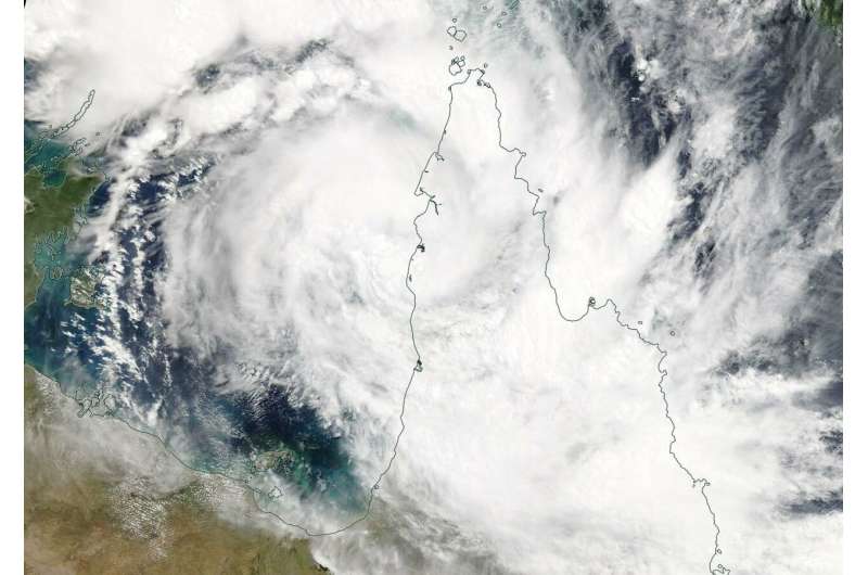 NASA sees Tropical Cyclone Trevor move into Gulf of Carpentaria
