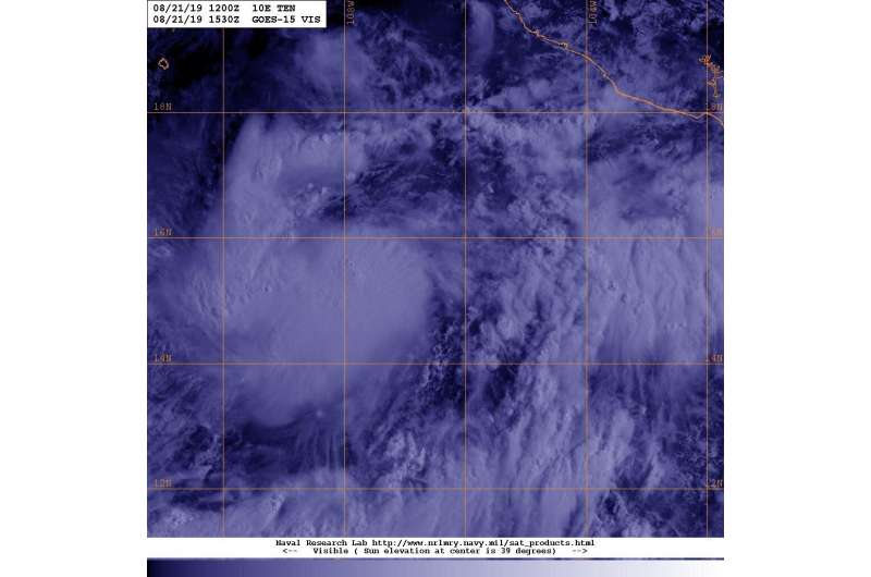 Satellite sees Eastern Pacific Depression 10E form