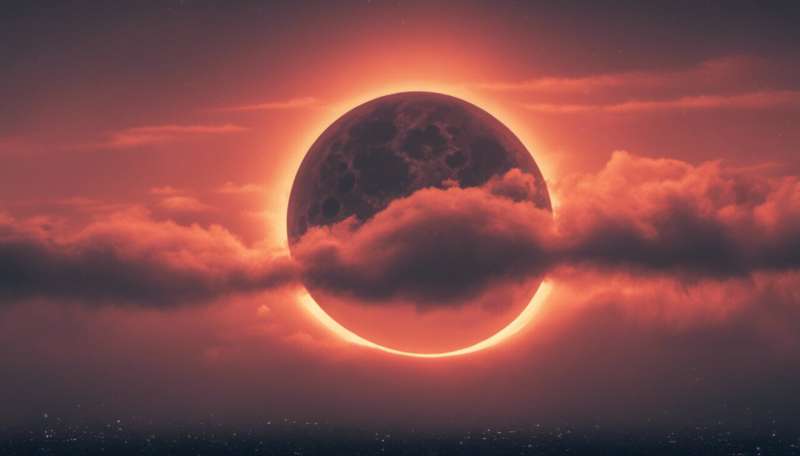 Total solar eclipses reveal the dark and stormy side of the sun we never see