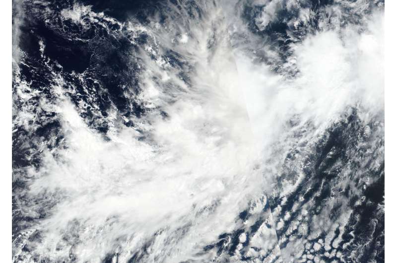 NASA-NOAA satellite finds Tropical Storm Mario more out of shape