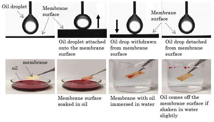 Development of ultrathin durable membrane for efficient oil and water separation