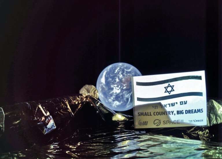 A handout picture released by SpaceIL and Israel Aerospace Industries (IAI) on March 5, 2019, shows a picture taken by the camer