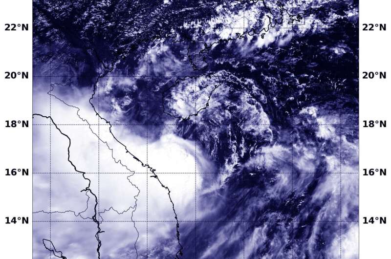 NASA tracks Tropical Storm Podul's landfall approach to Vietnam