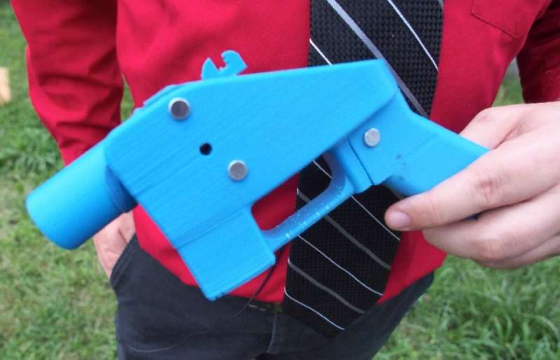 3D printing technology has made it possible for people to make complex objects—including plastic firearms, such as this one prod