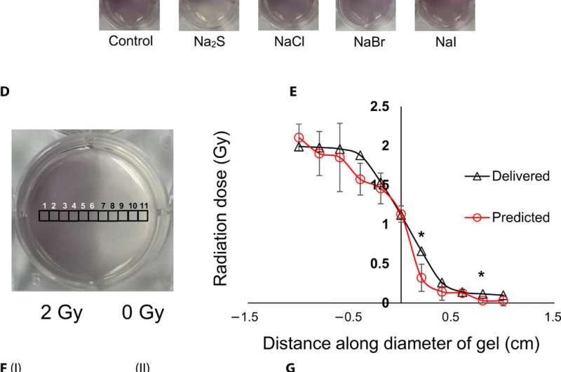 Determining topographical radiation dose profiles using gel nanosensors