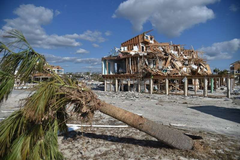 Hurricane Michael devastated parts of Florida in October 2018, including the town of Mexico Beach, seen here