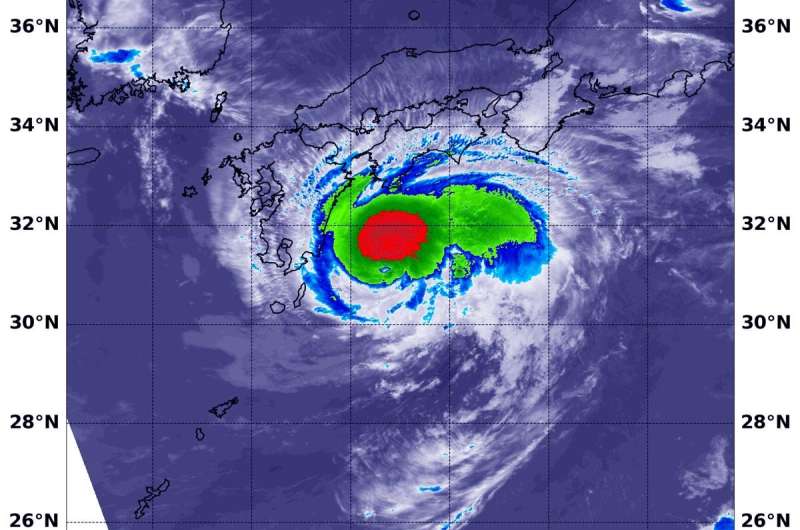 NASA Catches tropical storm Francisco's approach to landfall in southern Japan
