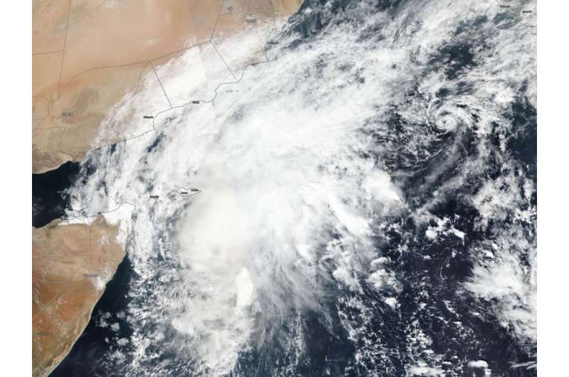 NASA tracking Tropical Storm 06A through Arabian Sea