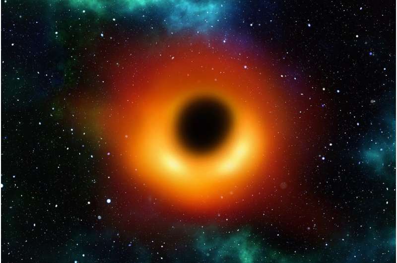 First detection of light from behind a black hole 5-blackhole