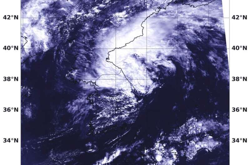 NASA catches transitioning Tropical Storm Francisco near Korean Peninsula