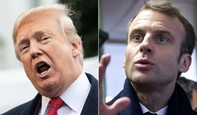 President Donald Trump (left) has generally got along well with French counterpart Emmanuel Macron
