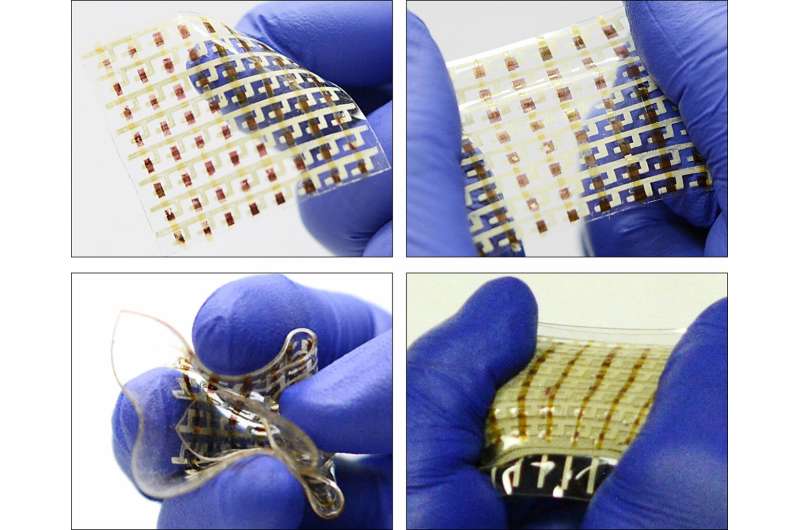 Researchers report advances in stretchable semiconductors, integrated electronics